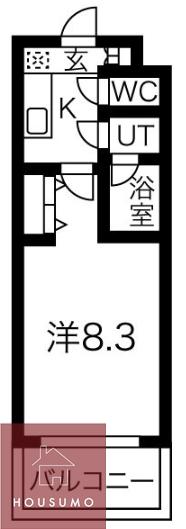 スプランディッド新大阪III(1K/14階)の間取り写真