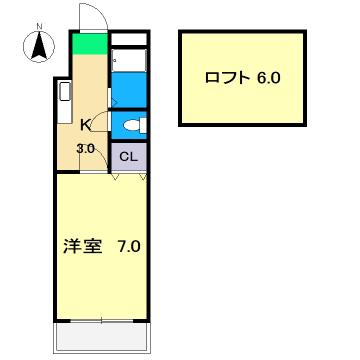 ラ・メール知寄(1K/4階)の間取り写真