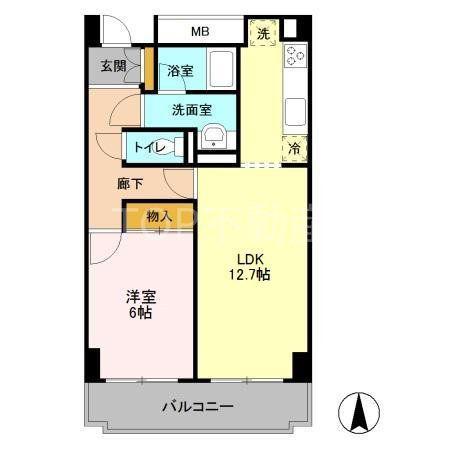アーバンエクセル蘇我(1LDK/3階)の間取り写真