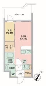 セレニテ神戸駅前アリエ(1LDK/3階)の間取り写真