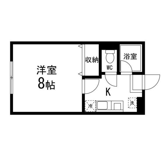 AIハイツ(1K/1階)の間取り写真