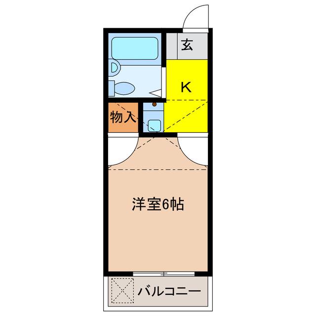 カーサ宮前(1K/2階)の間取り写真