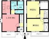 トーラス秋葉台(2LDK/1階)の間取り写真