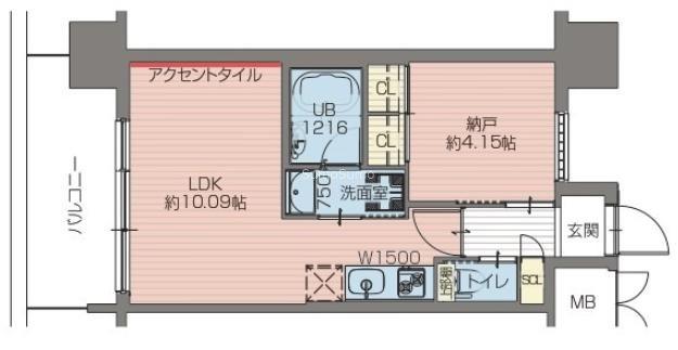 プレジオ難波(1LDK/7階)の間取り写真