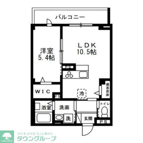 青葉区あざみ野共同工事(1LDK/3階)の間取り写真