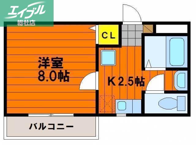 NEXT III(1K/1階)の間取り写真