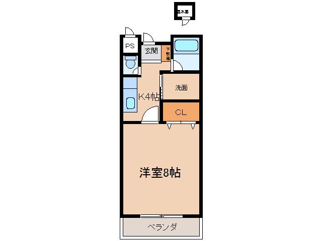 LAMAISON BONHEUR(1K/1階)の間取り写真