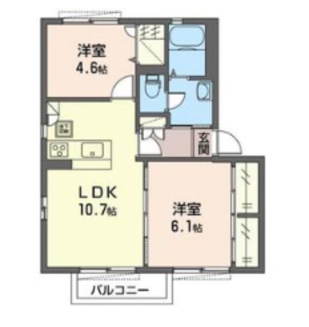 セピアコート(2LDK/2階)の間取り写真