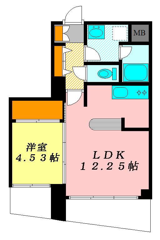 アクステージ(1LDK/6階)の間取り写真