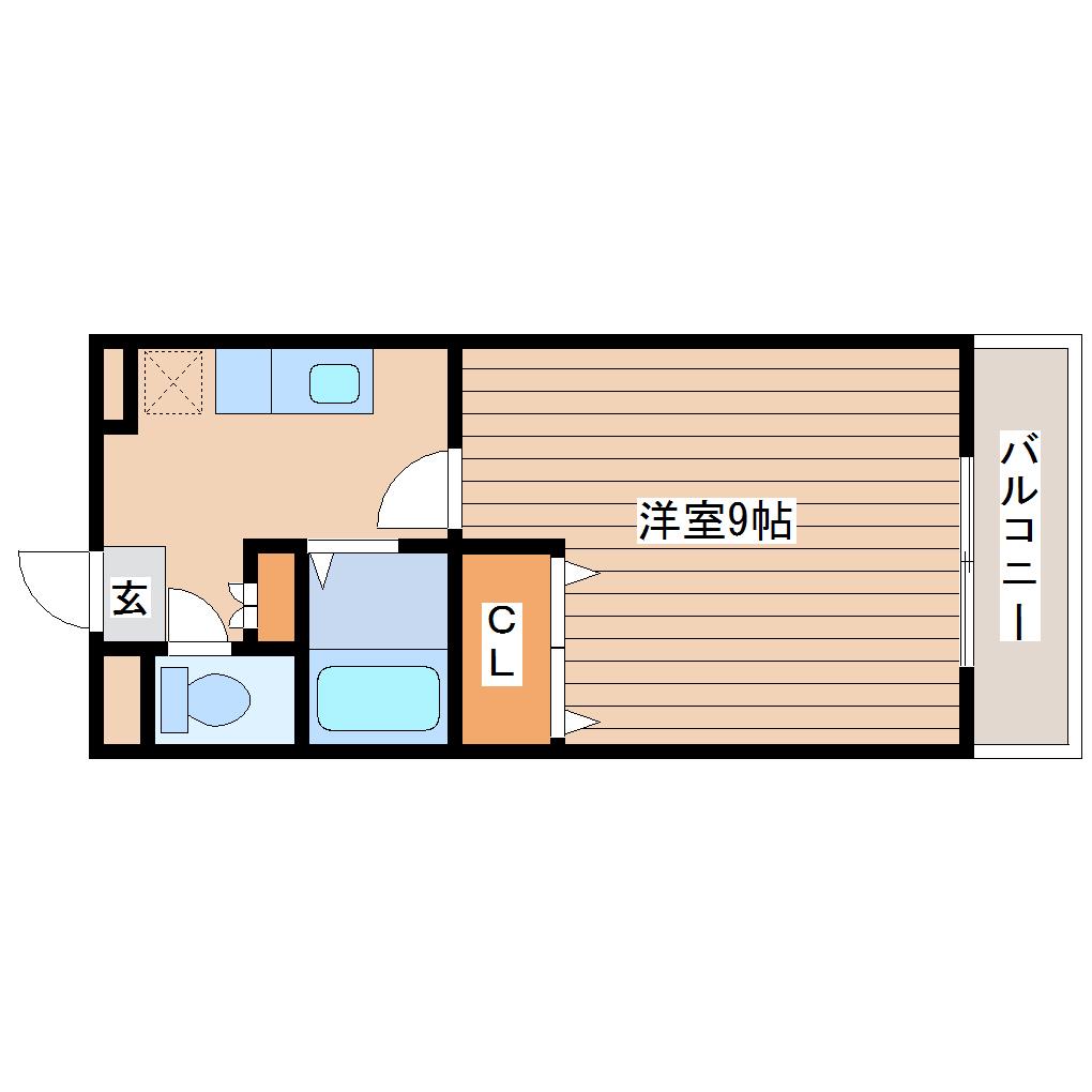 アラモード南光台(1K/1階)の間取り写真