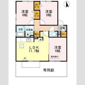 CANON HOUSE(3LDK/1階)の間取り写真