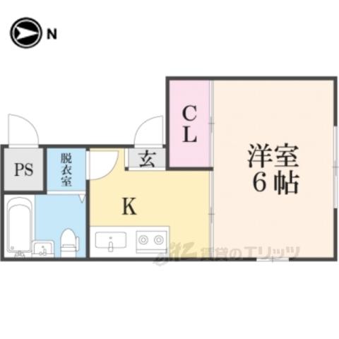 ペイトンプレイスMS(ワンルーム/1階)の間取り写真