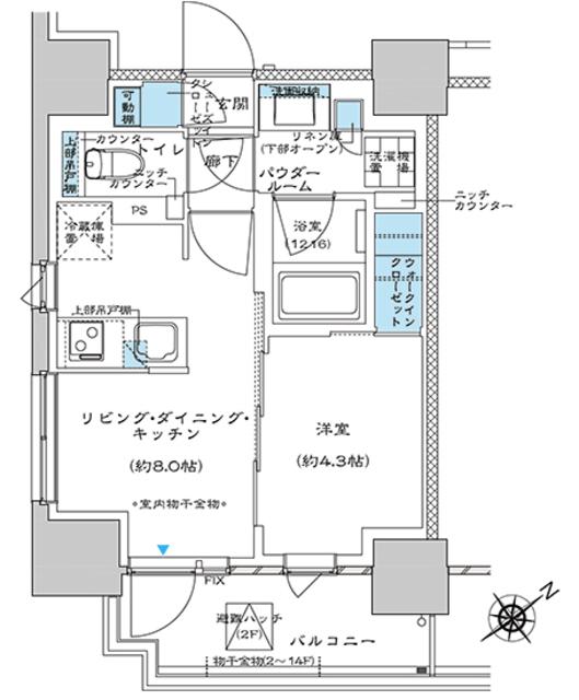 ウィルテラス板橋(1LDK/10階)の間取り写真