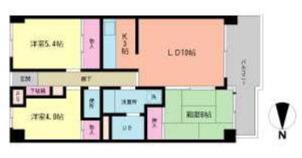 第三寿美家ビル(3LDK/5階)の間取り写真