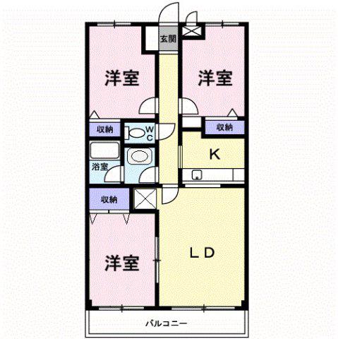 アイランドシティ(3LDK/3階)の間取り写真