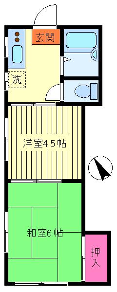 千代田コーポ(2K/3階)の間取り写真