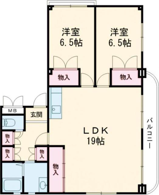 雅マンション パ-トI(2LDK/3階)の間取り写真