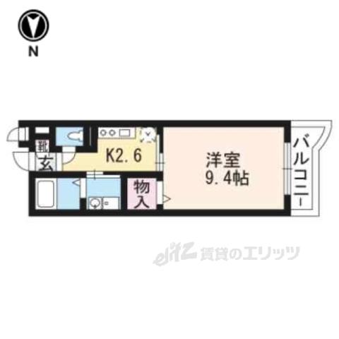 シャルマン小野(1K/3階)の間取り写真