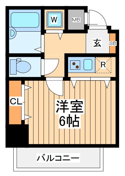 ドルチェ横浜関内(1K/3階)の間取り写真