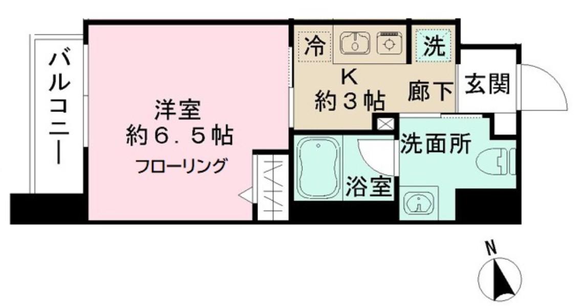 ミリアビタNO15(1K/3階)の間取り写真