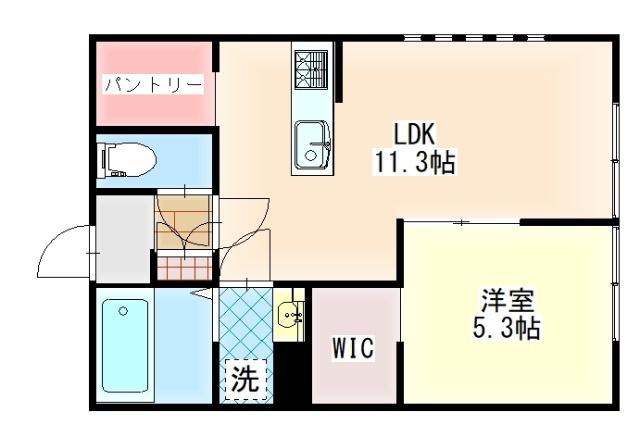 FELICHE(1LDK/1階)の間取り写真