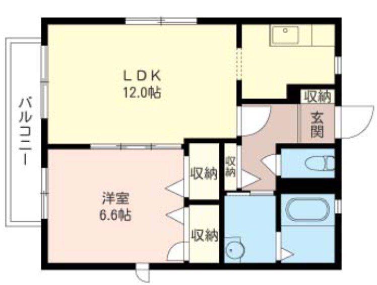グランメールA(1LDK/2階)の間取り写真