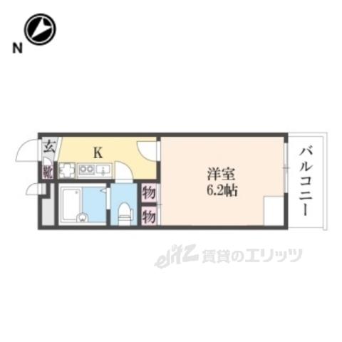 レオパレスカサグランデⅡ(1K/1階)の間取り写真