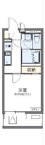 レオネクストグレイスコーポ薩摩(1K/3階)の間取り写真