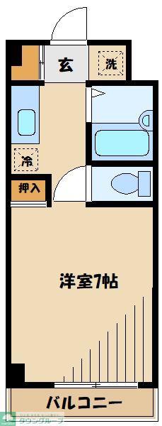 五番館井之花(1K/2階)の間取り写真