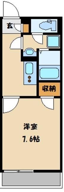クレイノSASALA(1K/3階)の間取り写真