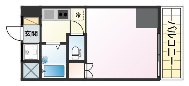 ファモス八王子(ワンルーム/9階)の間取り写真