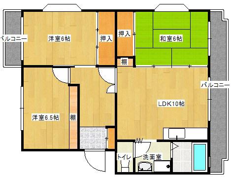 ソシアAOYAMA(3LDK/1階)の間取り写真