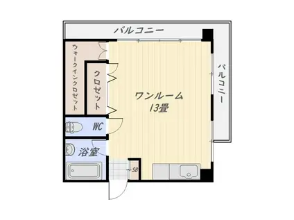 神田橋ビル(ワンルーム/2階)の間取り写真