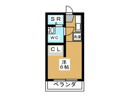 東京メトロ東西線 浦安駅(千葉) 徒歩11分 3階建 築36年(ワンルーム/2階)の間取り写真