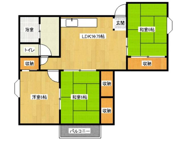 リシェス柳ケ丘(3LDK/2階)の間取り写真