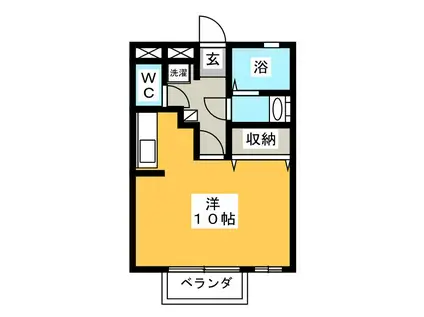 グランメール富士(ワンルーム/1階)の間取り写真