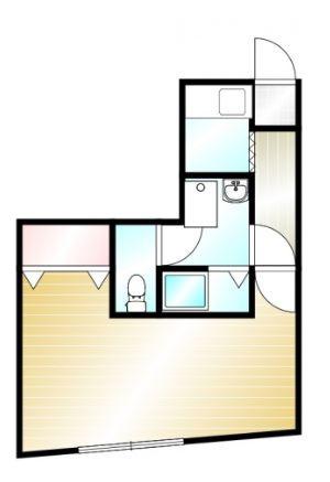エンゼル33(1K/3階)の間取り写真