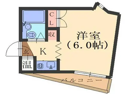 シャルム西畑(1K/3階)の間取り写真