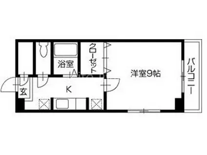 スピカ末広(1K/3階)の間取り写真