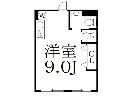 神谷ビル(ワンルーム/4階)の間取り写真