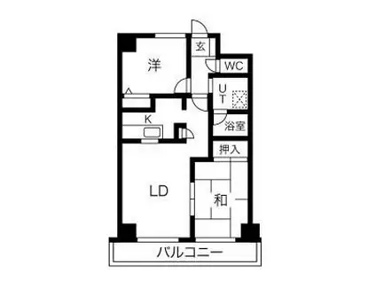 シルキーハイツ琴似公園(2LDK/7階)の間取り写真