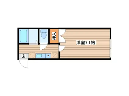 千代田ハイツII(1K/2階)の間取り写真