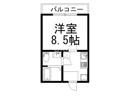 A&M COURT MOMOYAMA(1K/2階)の間取り写真