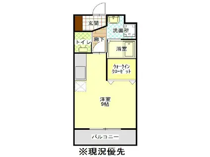 TKマンションII(ワンルーム/2階)の間取り写真