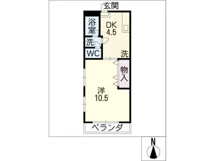 吉田ハイツ(1DK/1階)の間取り写真