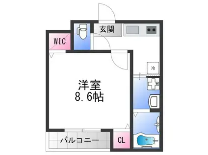 フジパレス高井田本通(1K/3階)の間取り写真