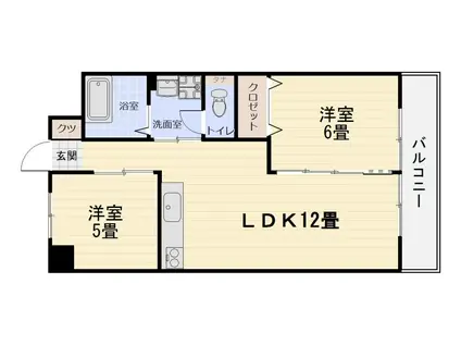 アメニティきしゃば(2LDK/9階)の間取り写真