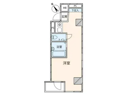 日興パレセゾン早稲田(ワンルーム/4階)の間取り写真