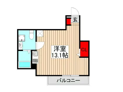 レピュア成増レジデンス(ワンルーム/1階)の間取り写真