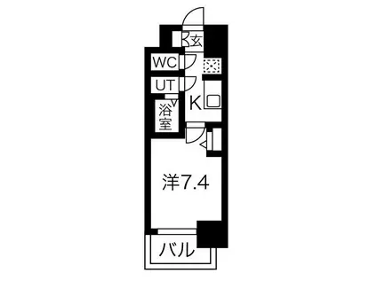 メイクスWアート丸の内(1K/3階)の間取り写真